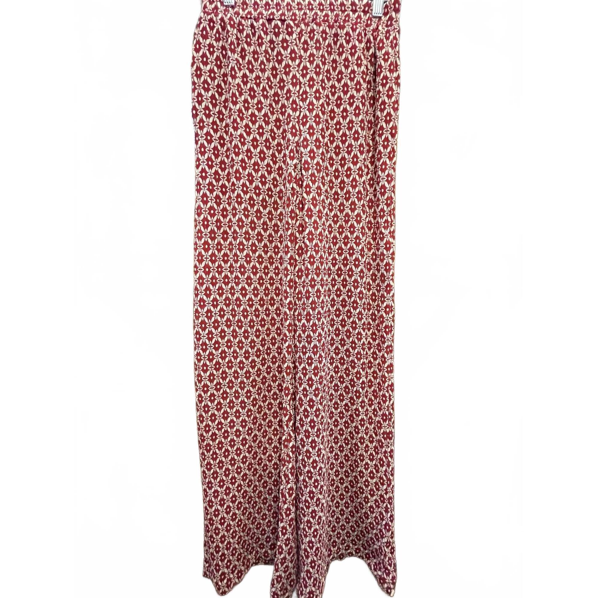 New Minkpink Women's Annie Wide Leg Pants In Red Geo